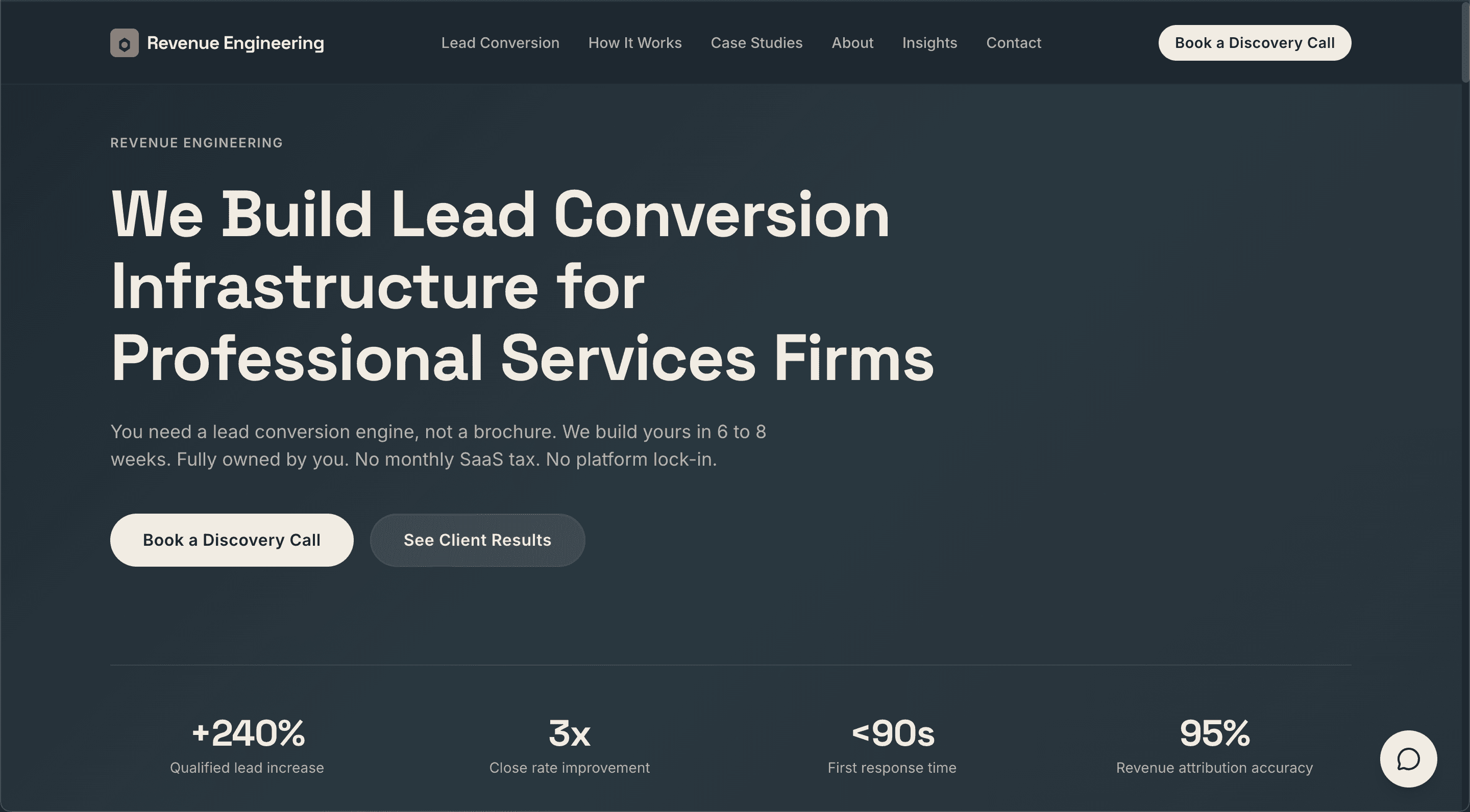 Revenue Engineering website screenshot